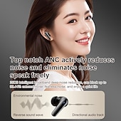 abordables Auriculares TWS-Auricular TWS pantalla táctil a todo color auriculares Bluetooth con reducción de ruido ANC pantalla LCD inteligente Auriculares para deportes