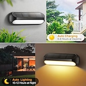 cheap Ground Lights-Solar Outdoor Deck Lights, Upgraded RGB Solar Fence Lights with Color Changing &amp; Warm White Mode, Waterproof LED Solar Powered Lights for Yard, Wall, Stairs, Pool and Step Decor