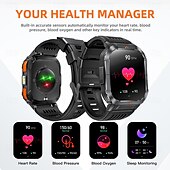 cheap Smartwatch-Smart Watch 3ATM Waterproof 2.02 IPS S50 Men Sport With Compass And LED Flashlight Health Monitoring Fitness Tracking