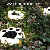 cheap Ground Lights-1/4pcs Outdoor Solar Cat Paw Lawn Lights, Solar Cute Cat Paw Deck Lights Ground Lamps LED Cat Paw Scene Light Landscape Light