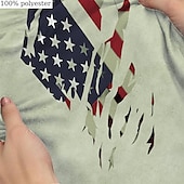 preiswerte 3D-Sweatshorts für Herren-Herren Amerikanische US-Flagge Grafik-Drucke Sweatshorts Kurze Hose Strandshorts Kurze Hosen Frottee-Shorts Mittlere Taillenlinie Vintage Brautkleider schlicht Täglich Festtage Strassenmode Kordelzug