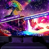 Χαμηλού Κόστους Μαύρισμα ταπετσαρία-blacklight ταπετσαρία uv αντιδραστική λάμψη στη σκοτεινή λάμψη πάρτι νέον φαντασίας καταρράκτης ουράνιο τόξο ψυχεδελικό trippy ομιχλώδης κρεμαστή ταπετσαρία τοίχου τοιχογραφία για κρεβατοκάμαρα