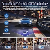 cheap Car DVR-Car Car Recorder 4K Full UHD Car Camera Front and Rear Car Car Recorder with Night Vision 24 Hour Parking Mode WDR Motion Detection
