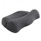 baratos Acessórios de cama-Travesseiro cervical para alívio da dor no pescoço, travesseiros de espuma viscoelástica inodoros com design oco, suporte de contorno para travessas laterais traseiras