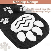 お買い得  ブーツとパウプロテクター-犬用 猫用 小型ペット用 ソックス アンチスリップ カジュアル 普段着 クリスマス 動物 水玉 ソリッド ペット用 防水材 麦わら マルチカラー