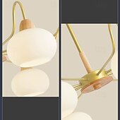cheap Pendant Lights-LED Pendant Light 50/65/70/90cm 3/5/6/8-Light Milk Glass Sputnik Chandelier Mid Century Modern Semi Flush Mount Ceiling Light E27 Antique Hanging Lamp Nordic Metal Farmhouse Pendant Light Fixture for Living Room Bedroom 110-240V