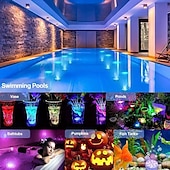 cheap Underwater Lights-1/2/4 Pcs, Submersible LED Pool Lights with Infrared Sensor, Waterproof Underwater Pool Lights for Inground Pool ,Color Changing Underwater Lights for Ponds Battery Operated
