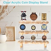 cheap Storage &amp; Organization-30 Packs Card Display Stand Sturdy and Stable Premium Acrylic Sports Card Holder Versatile Use Clear Mini Easel Stand for Challenge Coins PSA Graded Baseball Trading Cards(2.2 Inch)