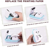 cheap Scanners &amp; Printers-Mini Portable Pocket Mobile Thermal Printer Smart Inkless Printing Stickers Label Photo Wireless Bluetooth Printer