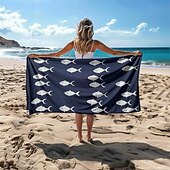 abordables ensembles de serviettes de plage-serviette de plage série palmiers couvertures confortables 100 % microfibre serviette de plage surdimensionnée, 35 &quot;x 70&quot;, grande serviette de bain pour adolescents adultes, séchage rapide,