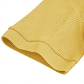 economico Polo Classico da Uomo-Per uomo Magliette Polo a Nido d'Ape Polo con zip Casuale Ferie Bavero Zip a un quarto Manica Corta Stile Vecchio Denaro Semplice Zip a un quarto Estate Vestibilità regolare Bianco Giallo Blu marino