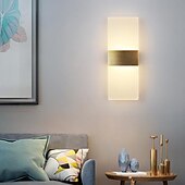 billige Vegglamper for innendørsbruk-led vegglampe 2-farget lyskilde 10cm 5w akryl moderne minimalistisk ip54 innendørs dekorative hjem interiørbelysningsarmaturer for stue soverom korridor gang 85-265v