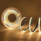 זול אורות COB Strip-cob led רצועת אורות dc 12v 320 דיודות cob גמיש led בר סרט סרט ליניארי לעיצוב החדר 1m/2m/3m/4m/5m