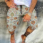 billiga Vardagsshorts-Herr Shorts Sommarshorts Beach Shorts Elastisk midja Mönster Grafiska tryck Utomhus Knelängd Dagligen Strand Hawaiisk Designer 1 2 Microelastisk