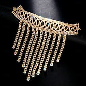 cheap Bracelets-Women&#039;s Charm Bracelet Tennis Bracelet Tassel Fringe Precious Fashion Luxury Tassel Rhinestone Bracelet Jewelry Silver / Gold For Wedding Gift Engagement