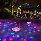 cheap Underwater Lights-1pc LED Color Changing Floating Pool Lights, Waterproof Matte Finish Swimming Pool Light Float with 7 Modes Lighting Underwater Waterproof Floating Pond Light for Disco Pool Pond Fountain