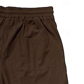 baratos Calções Estilo Casual-Homens Shorts de verão Shorts casuais Shorts de veludo cotelê Bolsos Com Cordão Cintura elástica Tecido Conforto Comprimento do joelho Ao ar livre Diário Moda Estilo Clássico Preto Amarelo