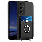 levne Pouzdra pro Samsung-telefon Carcasă Pro Samsung Galaxy S24 Ultra Plus S23 Ultra Plus S22 Plus Ultra A55 A35 A25 A15 5G A54 A34 A14 A53 A33 A23 A13 S25 Ultra Zadní kryt Držák na prsteny Slot pro kartu Nárazuvzdorné Retro