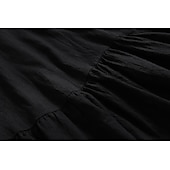 preiswerte Damen Einfache Oberteile-Damen Übergröße Bluse Glatt Brautkleider schlicht Langarm Eine Glocke V Ausschnitt Normale Oberteile Täglich Gefaltet Schwarz Weiß Rosa Rote Khaki Ganzjährig