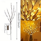 preiswerte Dekorative Lichter-1 Stück transparentes Blätterzweiglicht mit 20 LEDs, LED-Lichtstreifen, Weidenzweiglampe, Blumenlichter erhellen Ihren Raum mit eleganter Atmosphäre, perfekt für Haus, Garten, Hochzeit, Weihnachtsdekoration