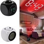 cheap Smart Lights-1pc Multifunctional Digital Alarm Clock  with Projector Light , Easy-to-Read LCD Display - Ideal for Bedroom and Living Room Decor