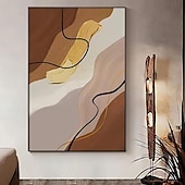 お買い得  油絵-手作りの油絵 キャンバス 壁アート 装飾 侘び寂び モダン シンプル 抽象画 家の装飾用 ロール フレームなし 未延伸絵画