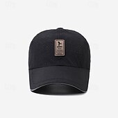 preiswerte Baseballkappe für Herren-Herren Cap Basecap Sonnenhut Kappe Schwarz Weiß Polyester Modisch Brautkleider schlicht Strasse Täglich Buchstabe Einstellbar Sonnenschutz Atmungsaktiv