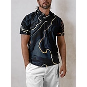 billiga Herrgolfkläder-Herr Vandringspolotröja Svart Kortärmad Överdelar Golfkläder Kläder Outfits Bär kläder