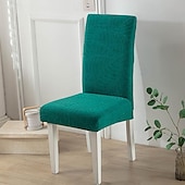 cheap Chair Cover-Water Resistant Elastic Dining Chair Cover for Dining Room Kitchen Wedding Hotel Banquet Restaurant Anti-dirty Seat Chair Covers
