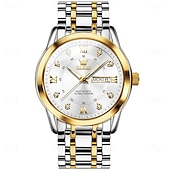 levne Quartz hodinky-OLEVS Muži Křemenný Módní Obchodní Wristwatch Svítící Kalendář Datum týden VODĚODOLNÝ Ocel Hodinky