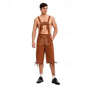 זול גברים-Oktoberfest לדרהוזן בוואריה German מינכן כרי דשא בגדי ריקוד גברים בד בסגנון מסורתי