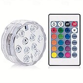 Недорогие Подводное освещение-2 шт. RGB светодиодный подводный светильник, водонепроницаемые погружные светодиодные фонари для бассейна, пруда освещают ваш бассейн, сад и многое другое - прочный водонепроницаемый дизайн для круглогодичного декора - идеально подходит для ванны, пруда,