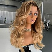 זול פאות תחרה שיער טיבעי קידמי-שיער ראמי חזית תחרה 13x4 פאה תספורת שכבות שיער ברזיאלי גלי צבעים מרובים פאה 130% 150% צפיפות שיער אומבר שיער מובהר בתולה100% גלואלס עבור נשים ארוך פיאות תחרה משיער אנושי