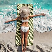 abordables ensembles de serviettes de plage-serviette de plage série palmiers couvertures confortables 100 % microfibre serviette de plage surdimensionnée, 35 &quot;x 70&quot;, grande serviette de bain pour adolescents adultes, séchage rapide,