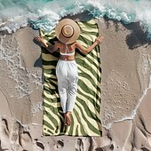 abordables ensembles de serviettes de plage-serviette de plage série palmiers couvertures confortables 100 % microfibre serviette de plage surdimensionnée, 35 &quot;x 70&quot;, grande serviette de bain pour adolescents adultes, séchage rapide,