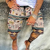 billiga Vardagsshorts-Herr Shorts Sommarshorts Beach Shorts Elastisk midja Mönster Grafiska tryck Utomhus Knelängd Dagligen Strand Hawaiisk Designer 1 2 Microelastisk