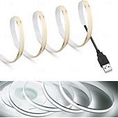 economico Strisce luminose USB-DC 5v usb cob strip 320leds/m nastro flessibile corda striscia luce bianco caldo bianco naturale lampada da notte tv retroilluminazione striscia led 1m 2m 3m 4m 5m decorazioni per la casa
