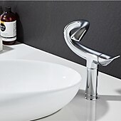 abordables Robinets de lavabo-Robinet lavabo - Classique Plaqué Montage Extérieur Mitigeur un trouBath Taps