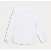 billige Herre Elite Skjorter-Herre Dresskjorter Skjorte med knapper Helfarge Bryllup jubileum Hvit Langermet Aftæpning Vår &amp; Vinter Klær Knapper