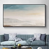 economico Quadri paesaggistici-dipinto a mano dipinto a olio minimalista con texture blu dipinto a mano da parete dipinto a mano con cielo e oceano dipinto a olio con cielo e oceano dipinto a mano con onde e spiaggia a olio