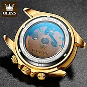 economico Orologi meccanici-Orologio meccanico da uomo OLEVS moda business automatico autopulente luminescente con calendario impermeabile in acciaio