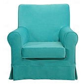 abordables Funda de sofá-Funda de Sillón de Terciopelo Color Sólido Acolchada