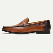 preiswerte Loafer aus hochwertigem Leder-Atmungsaktive Loafer aus perforiertem Leder für Herren - Slipper aus hochwertigem Rindsleder für die Freizeit und den Business-Look
