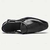 abordables Sandalias de vestir-Zuecos y mules de cuero genuino para hombre con espalda abierta: calzado cómodo, formal e informal sin cordones