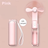 cheap Heating &amp; Cooling-Mini Portable Fan: USB Rechargeable, Quiet Handheld/Desktop Design, Foldable for Office/Home, Powerful 3-Speeds, Ideal for Outdoor Travel, Doubles as Power Bank, Compact Pocket Size
