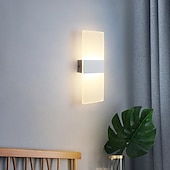 billige Vegglamper for innendørsbruk-led vegglampe 2-farget lyskilde 10cm 5w akryl moderne minimalistisk ip54 innendørs dekorative hjem interiørbelysningsarmaturer for stue soverom korridor gang 85-265v