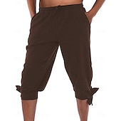 economico Fondi-Retrò Vintage Medievale 17° secolo Mascherata Pantaloni da pirata Fiera del Ren Vichingo Tinta unica Per uomo Costumi da pirata Fantasia Mascherata Festa / Sera Adulti Pantaloni
