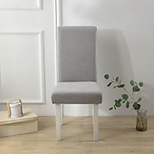 cheap Chair Cover-Water Resistant Elastic Dining Chair Cover for Dining Room Kitchen Wedding Hotel Banquet Restaurant Anti-dirty Seat Chair Covers