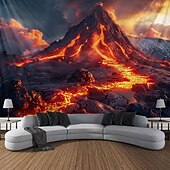 billige landskapsteppe-landskap majestetisk vulkan hengende billedvev veggkunst stor billedvev veggmaleri dekor fotografi bakteppe teppe gardin hjem soverom stue dekorasjon