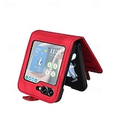 cheap Samsung Cases-Phone Case For Samsung Galaxy Z Flip 5 Z Flip 4 Z Flip 3 Back Cover with Stand Holder Card Slot Shockproof Retro TPU PU Leather